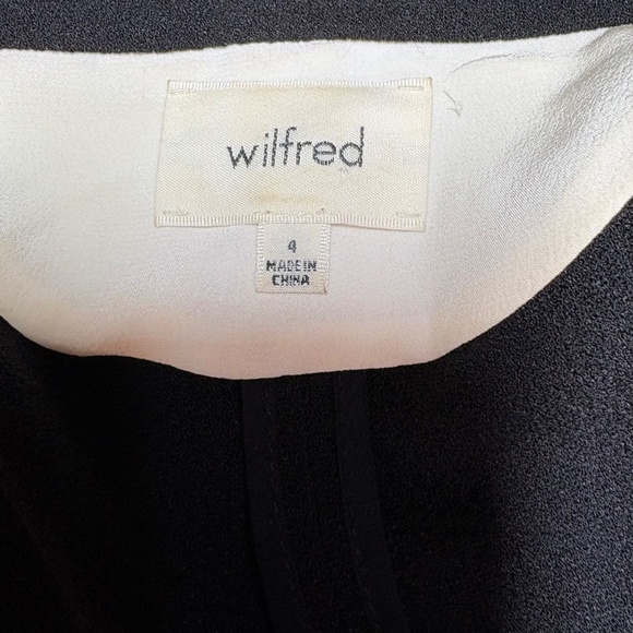 ARITZIA Wilfred Black Chevalier Blazer Open Front Unstructured 3/4 Sleeves Sz 4 - Picture 5 of 10